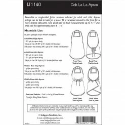 Indygo Junction Ooh La La Apron Pattern, PDF Download Aprons