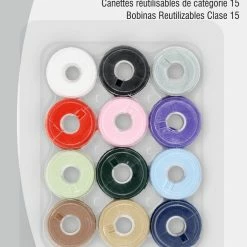 Dritz Class 15 Reusable Bobbins, 12 Pc Machine Accessories