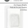 Dritz Zinc Drapery Weights, 4 Pc Drapery Tape, Hooks & Weights