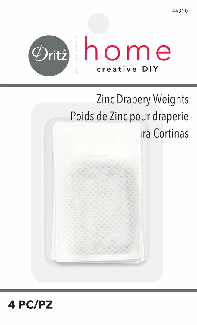 Dritz Zinc Drapery Weights, 4 Pc Drapery Tape, Hooks & Weights 3 Dritz Zinc Drapery Weights, 4 Pc Drapery Tape, Hooks & Weights