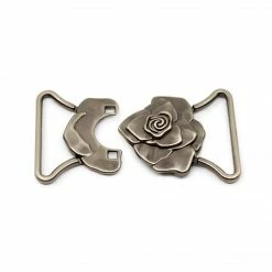 Dritz Rose Fashion Buckle, Antique Silver Buckles
