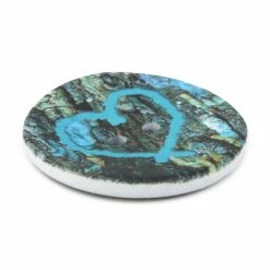 Dritz Buttons & Cover Buttons Sustainable Coconut Round Heart Button, 30mm