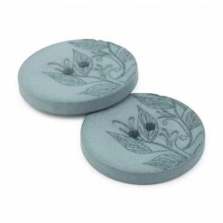 Dritz Buttons & Cover Buttons Recycled Hemp Round Floral Button, 23mm, 2 Pc