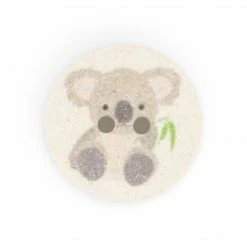 Dritz Recycled Cotton Koala Button, 18mm, 3 Pc