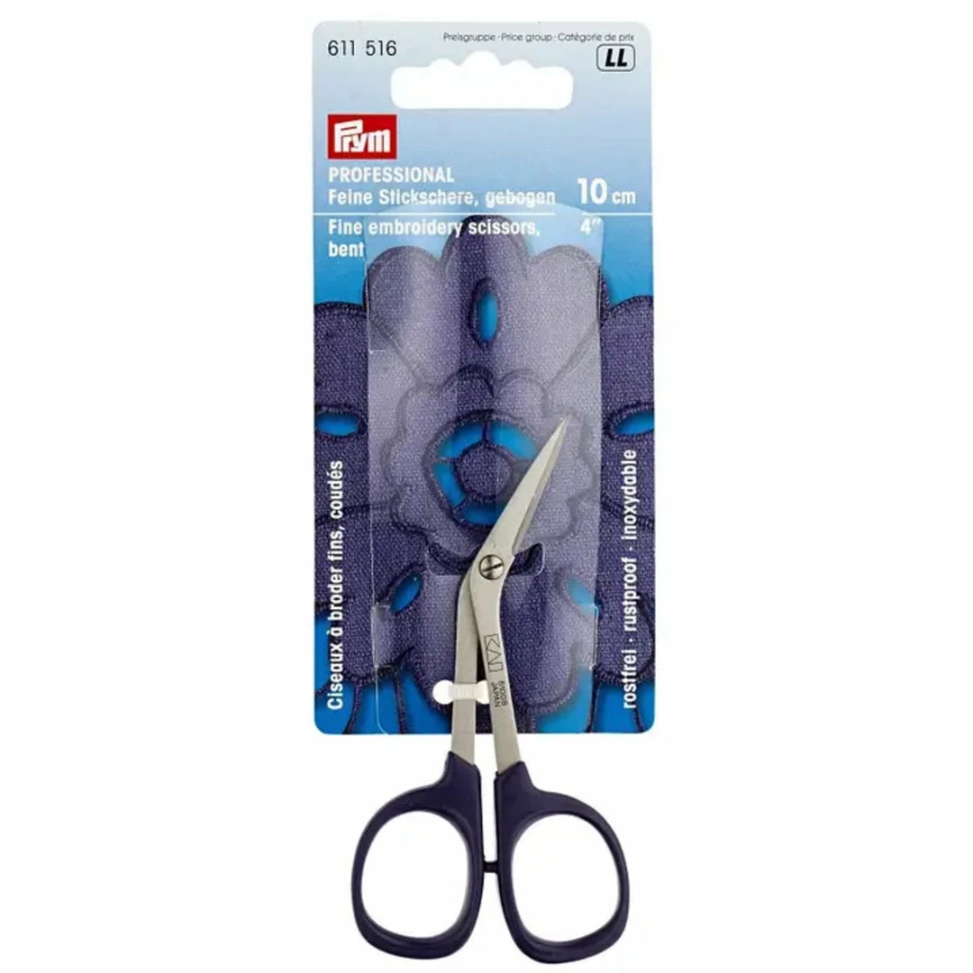 Prym Scissors & Tools 4" Professional Curved Embroidery Scissors 4 Prym Scissors & Tools 4" Professional Curved Embroidery Scissors