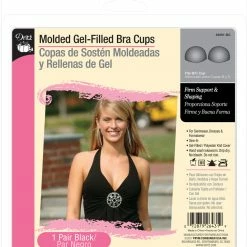 Dritz Bra Cups & Enhancers Molded Gel-Filled Bra Cups, Black
