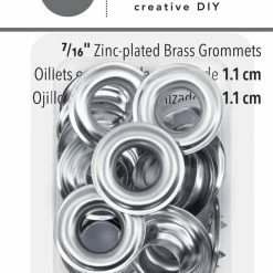 Dritz Curtain Grommets & Rings 7/16" Zinc-Plated Brass Grommets, 10 Sets