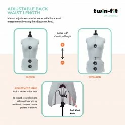 Dritz Twin-Fit Adjustable Dress Form Dress Forms