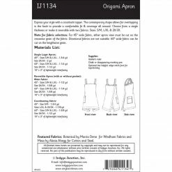 Indygo Junction Origami Apron Pattern, PDF Download Aprons