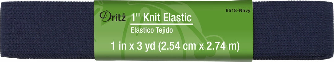 Dritz 1" Knit Elastic, Navy, 3 Yd 3 Dritz 1" Knit Elastic, Navy, 3 Yd