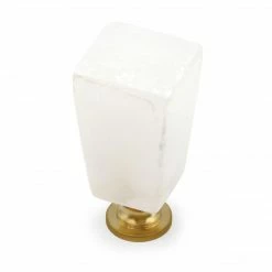 Dritz Stone Tapered Knob, White
