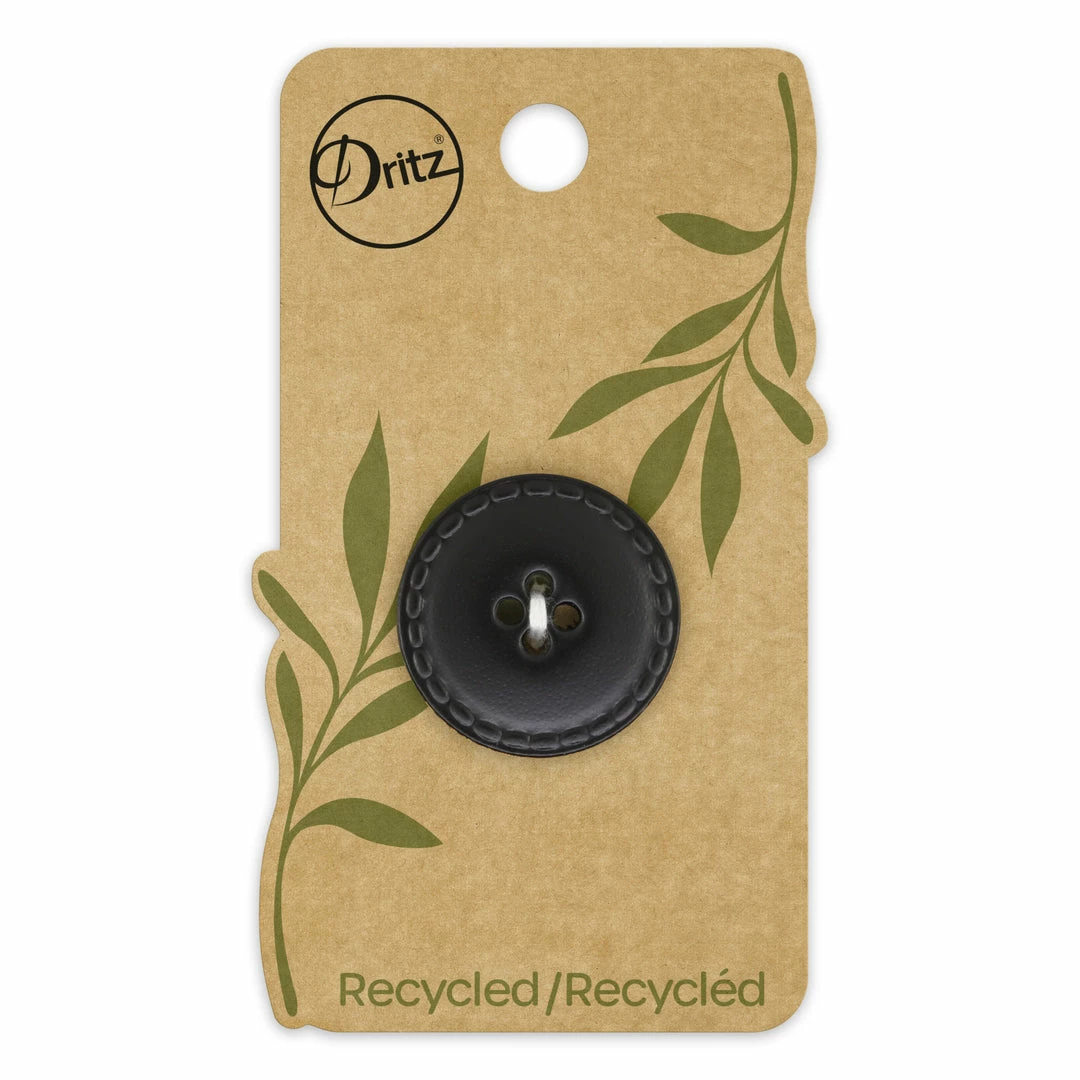 Dritz Recycled Leather Round Button, 25mm, Black Buttons & Cover Buttons 3 Dritz Recycled Leather Round Button, 25mm, Black Buttons & Cover Buttons