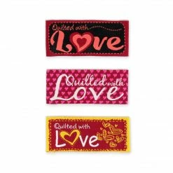 Dritz Sew-on Woven Quilt Labels, Assorted, 9 Pc Lettering & Embellishments