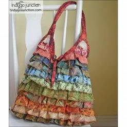 Indygo Junction Serged Satchel Ruffled Purse Pattern, PDF Download