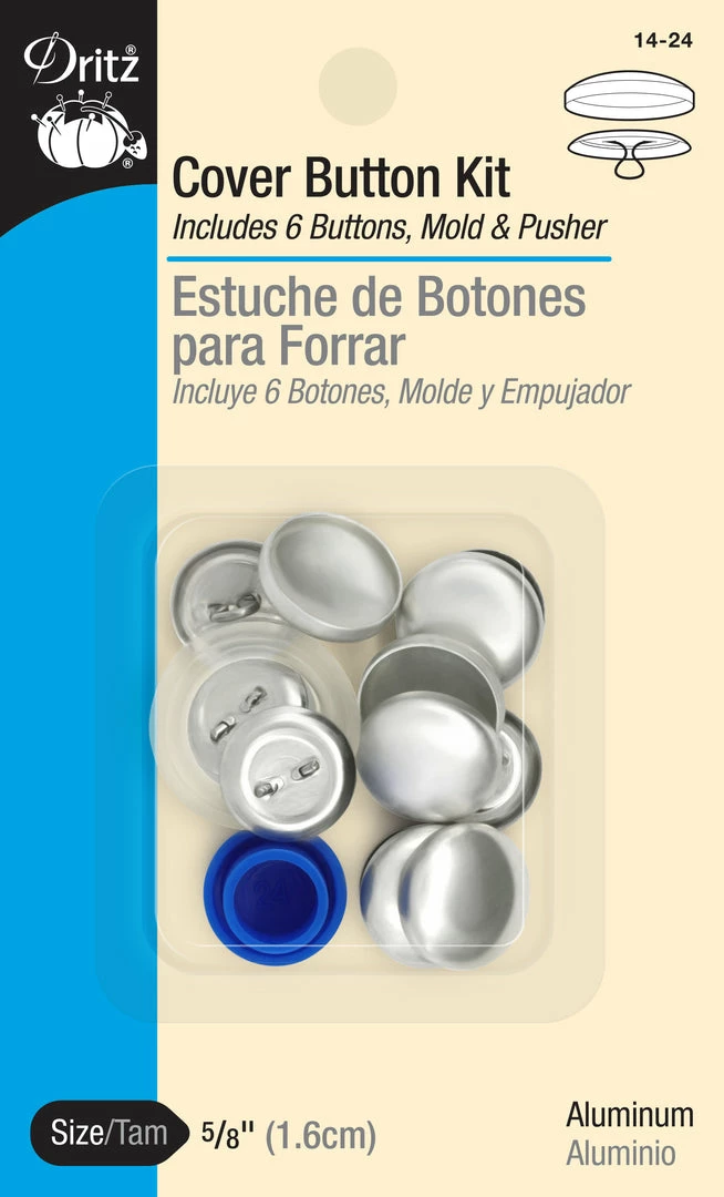 Dritz Cover Button Kit, Nickel 12 Dritz Cover Button Kit, Nickel