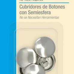 Dritz Half Ball Cover Buttons, Nickel Buttons & Cover Buttons