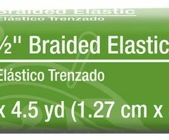 Dritz 1/2" Braided Elastic, White Elastics