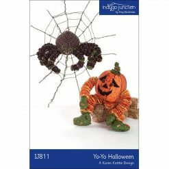 Indygo Junction Crafts & Toys Yo-Yo Halloween Stuffed Spider & Pumpkin Pattern, PDF Download