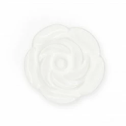 Dritz Ceramic Flower Knob, White