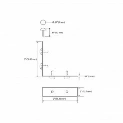 Dritz Campaign Hardware Smooth Right Angle Corners, Small, 4 Pc