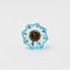 Dritz Hooks & Knobs Glass Scallop Knob, Blue