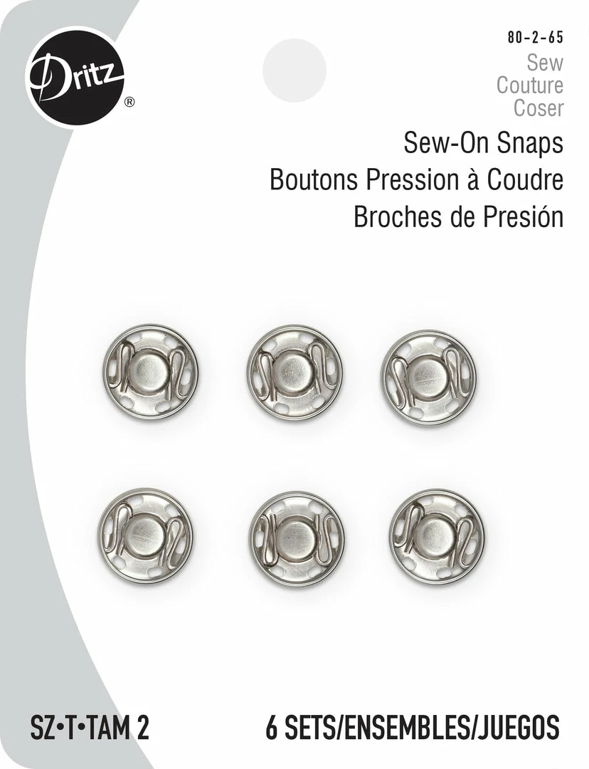 Dritz Snap Fasteners, 6 Sets 3 Dritz Snap Fasteners, 6 Sets