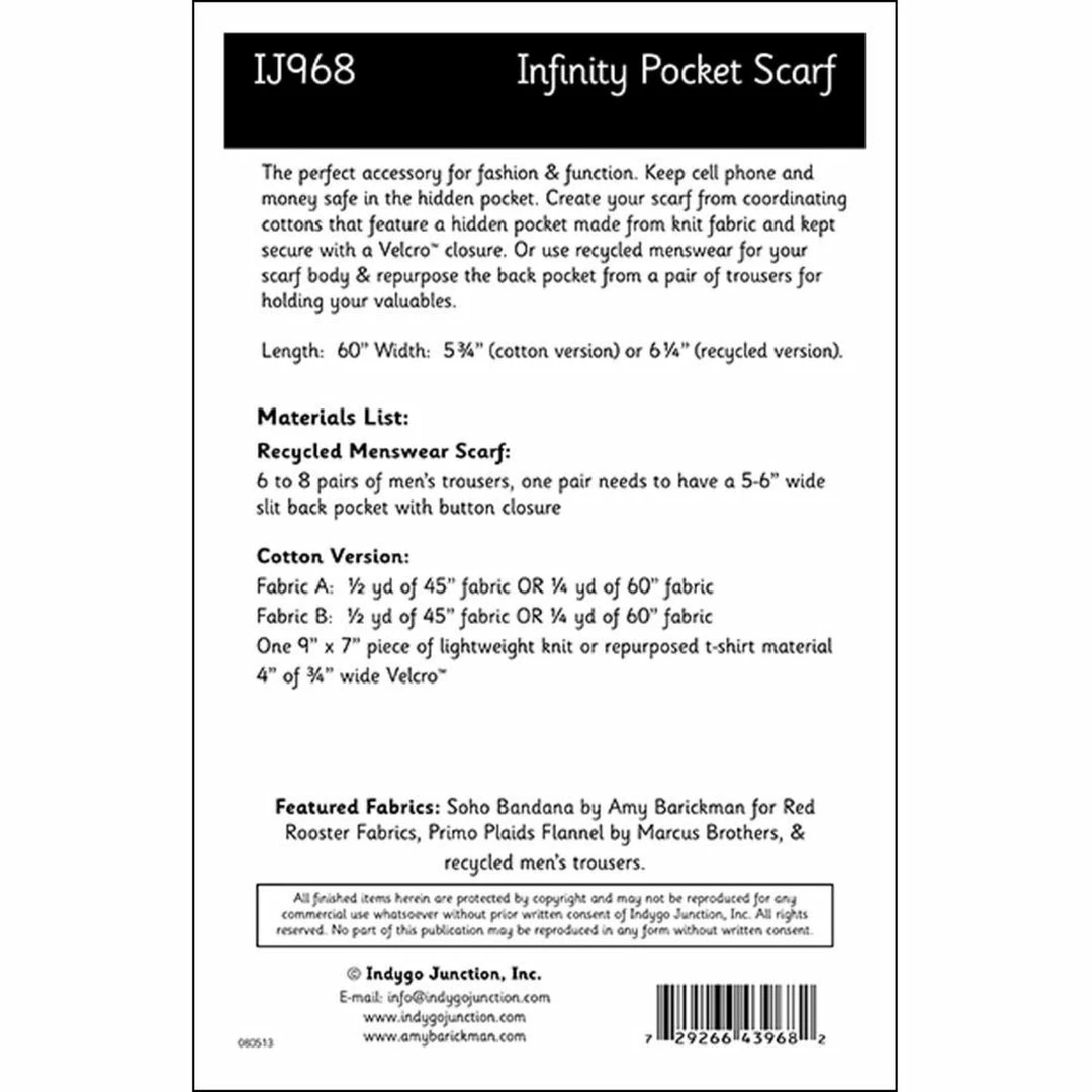 Indygo Junction Purses & Accessories Infinity Pocket Scarf Pattern 7 Indygo Junction Purses & Accessories Infinity Pocket Scarf Pattern
