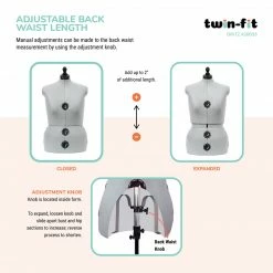 Dritz Twin-Fit Adjustable Dress Form Dress Forms