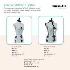 Dritz Twin-Fit Adjustable Dress Form Dress Forms