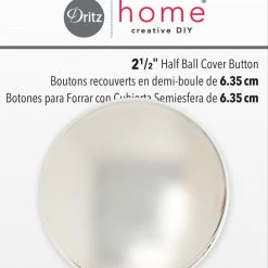 Dritz 2-1/2" Half Ball Cover Button, Nickel