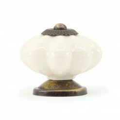 Dritz Hooks & Knobs Ceramic Scallop Knob