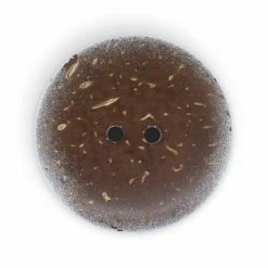 Dritz Buttons & Cover Buttons Sustainable Coconut Round Heart Button, 30mm