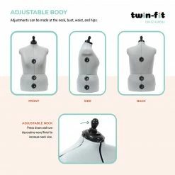 Dritz Twin-Fit Adjustable Dress Form Dress Forms