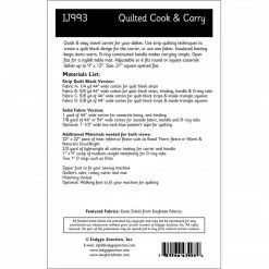 Indygo Junction Quilted Cook And Carry Pattern, PDF Download