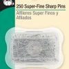 Dritz Pins & Accessories 1-1/4" Super Sharp Fine Pins, Nickel, 250 Pc