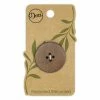 Dritz Buttons & Cover Buttons Recycled Leather Round Button, 30mm, Brown