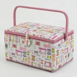 Dritz Rectangular Sewing Basket, XL Sewing Baskets & Storage