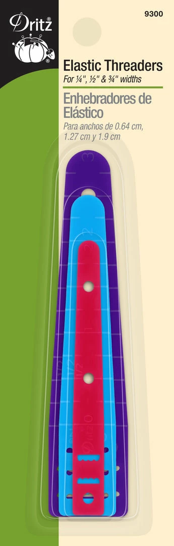 Dritz Elastic Threaders, Assorted 3 Dritz Elastic Threaders, Assorted