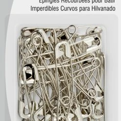 Dritz 2" Curved Basting Pins, Nickel, 40 Pc Pins, Needles & Tacks