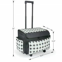 Dritz Sewing Machine 4-Wheel Tote