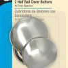 Dritz Half Ball Cover Buttons, Nickel Buttons & Cover Buttons