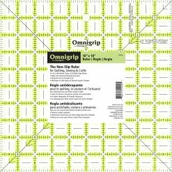 Omnigrid Non-Slip Square Ruler, Neon