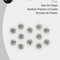 Dritz Sew-On Snaps, 12 Sets, Size 3/0