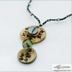 Indygo Junction Crocheted Beaded Button Necklace Pattern, PDF Download Purses & Accessories