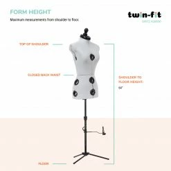 Dritz Twin-Fit Adjustable Dress Form Dress Forms