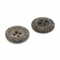 Dritz Recycled Coconut Round Button, Brown, 2 Pc