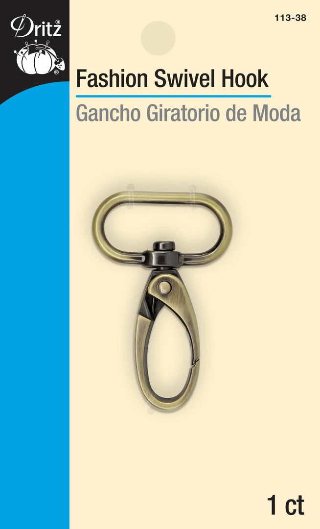 Dritz Rings & Swivel Hooks Fashion Swivel Hook, Antique Brass 3 Dritz Rings & Swivel Hooks Fashion Swivel Hook, Antique Brass