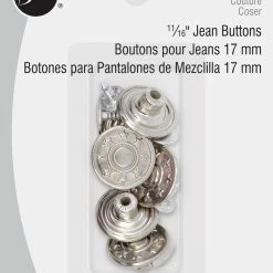 Dritz Jean Buttons, 6 Pc Buttons & Cover Buttons