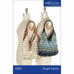 Indygo Junction Serged Satchel Ruffled Purse Pattern, PDF Download