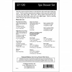 Indygo Junction Spa Towel Wrap & Turban Shower Set Pattern, PDF Download